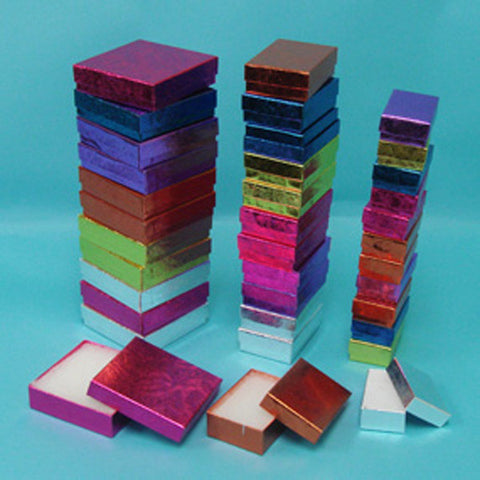 Assorted Sizes and colors Boxes Pack of 36 - JewelryPackagingBox.com